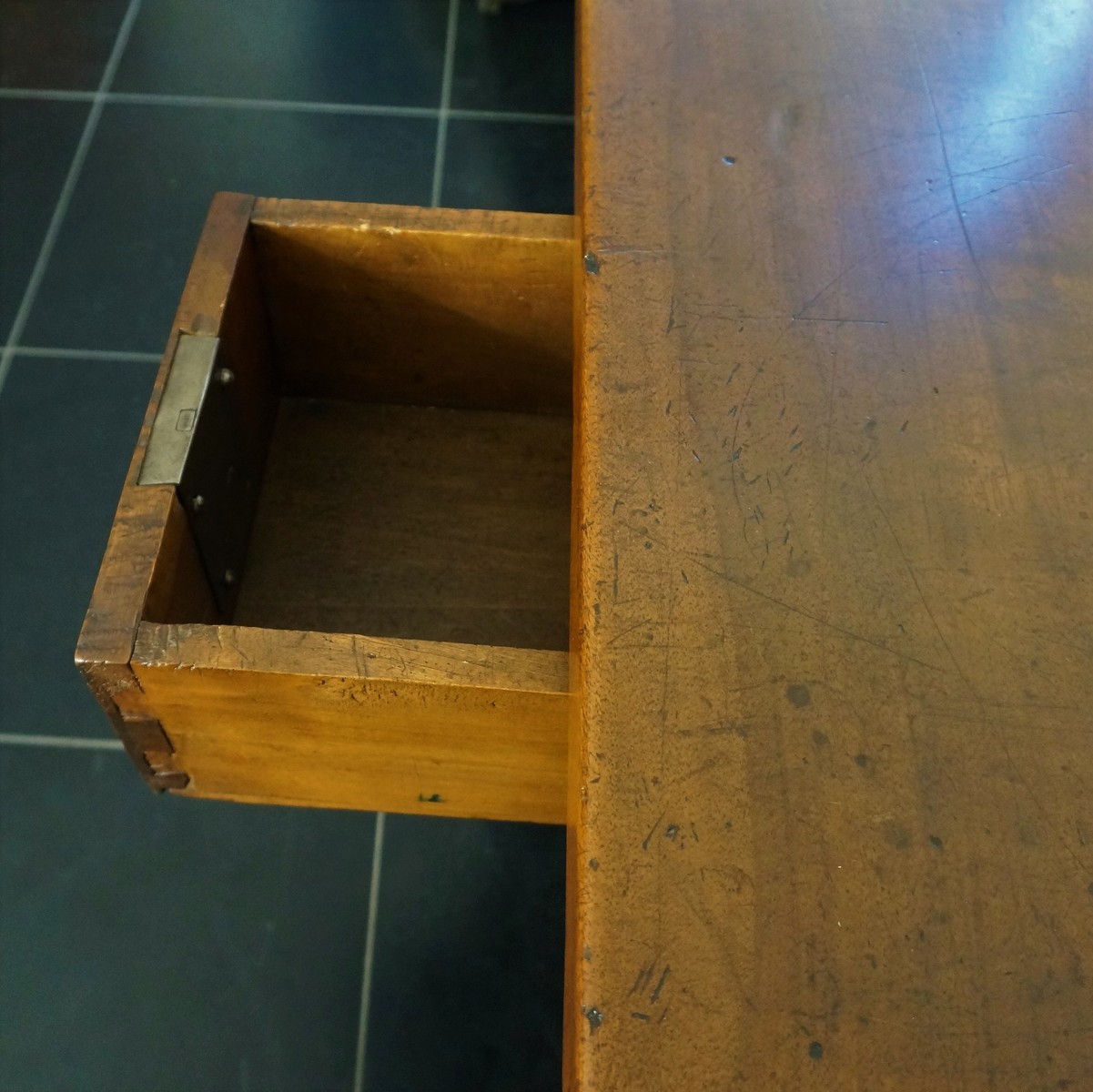 17th century style Spanish Walnut Table With 3 Drawers