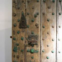 18th Century Dutch Farmhouse Door 18 th century in oak, metal, dutch, south Limburg