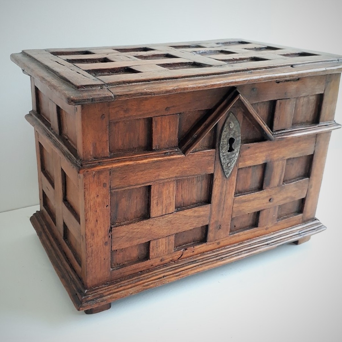 18th century French Walnut Box With Secret Drawer