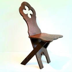 Early Arts & Crafts English Hall Chair 1900 in oak, England