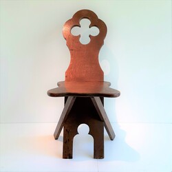 Early Arts & Crafts English Hall Chair 1900 in oak, England