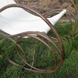 French Garden Rocking Chair 1920 in iron, France