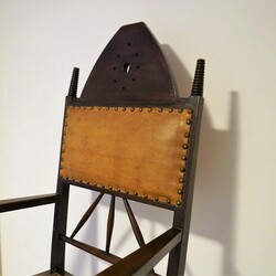 Arts &Crafts Egyptian Style Mahogany Armchair arts & crafts in mahogany, England 1920