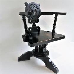 Norwegian Arts & Crafts Ebonised  Swivel Armchair Or Deskchair Arts & Crafts Norway 1920