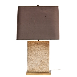 Table Lamp attr. Roger Vanhevel in Fossilised sandstone, Belgium 1970