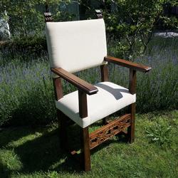 17th Italian Arm Chair Baroque in walnut, Italy late 17th century