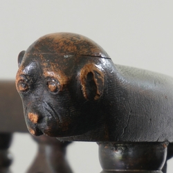 Folk Art Monkey Arm Chair country in pine, European +-1900
