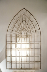 Exelent Gothic Windowframe neo gothic in iron, Belgium 1860-1870