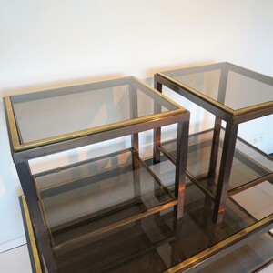 Hollywood Regency Willy Rizzo Style Coffee Table & 2 Side Tables