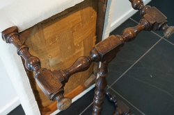 Tabouret Louis XIV in walnut, France 1700