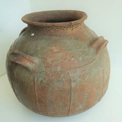 French Dordogne Terracotta Glazed Storage Jar primitive in terracotta, French early 19th century
