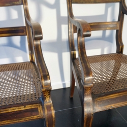 Set Of 8 Regency Simulated Rosewood Chairs regency in beech, England 1820-1830