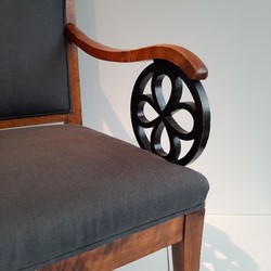 Baltic Armchair second half 19th century in birch, ebonised, Baltic states 1870