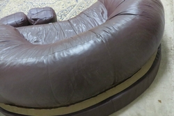 Sofa vintage en leather, France 1970